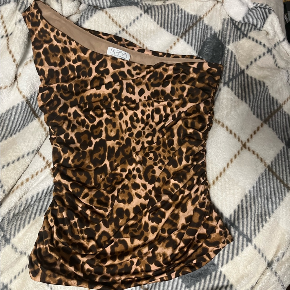 Sofia by Sofia Vergara Brown swim top